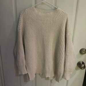 Aerie Cozy Cream Knit Sweater